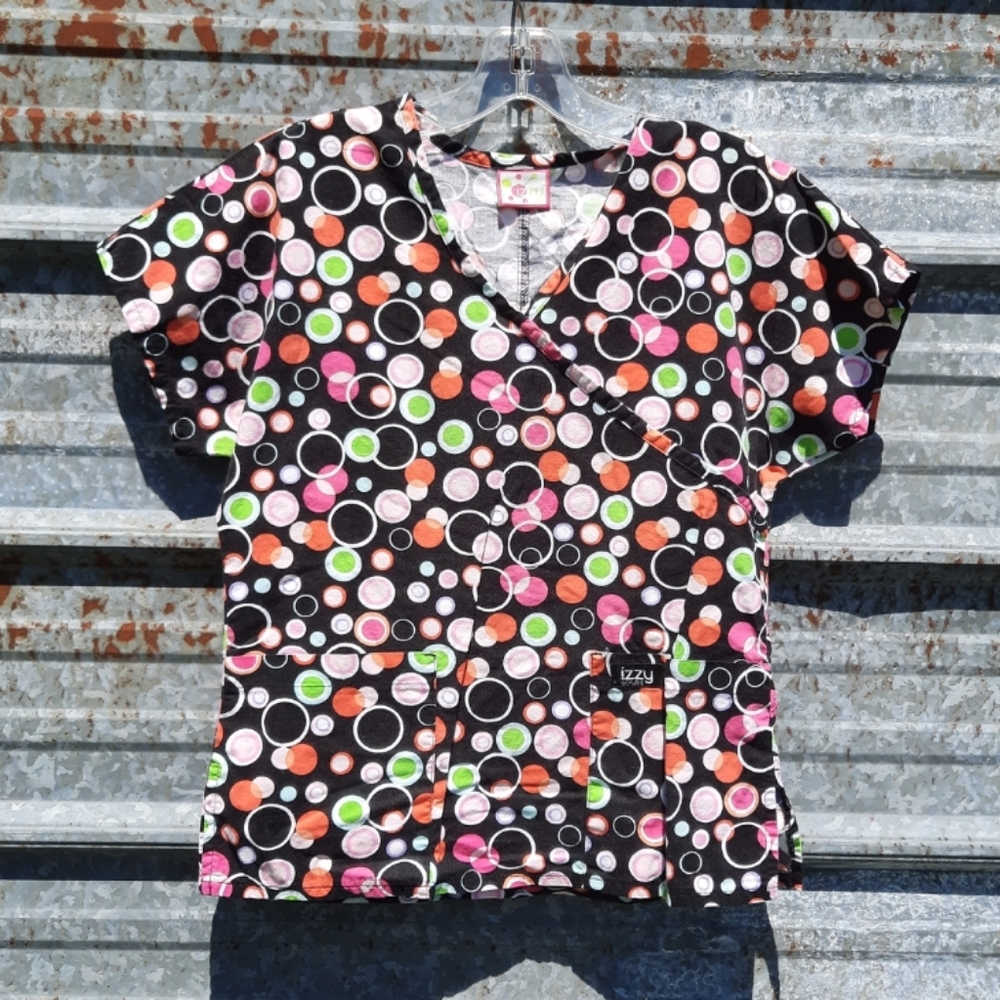Colorful Izzy Scrub Top